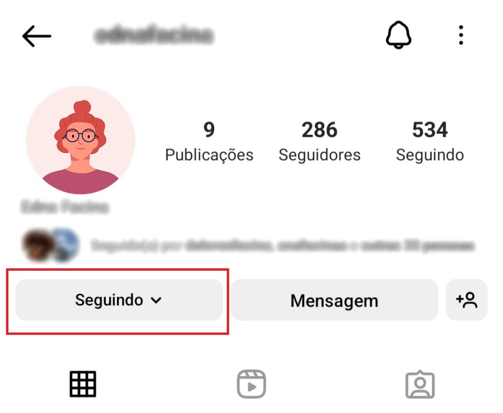 Como silenciar publicações do Feed e Stories passo 2