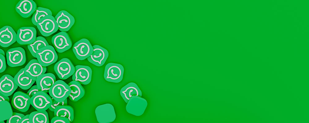 vários ícones do WhatsApp em 3D