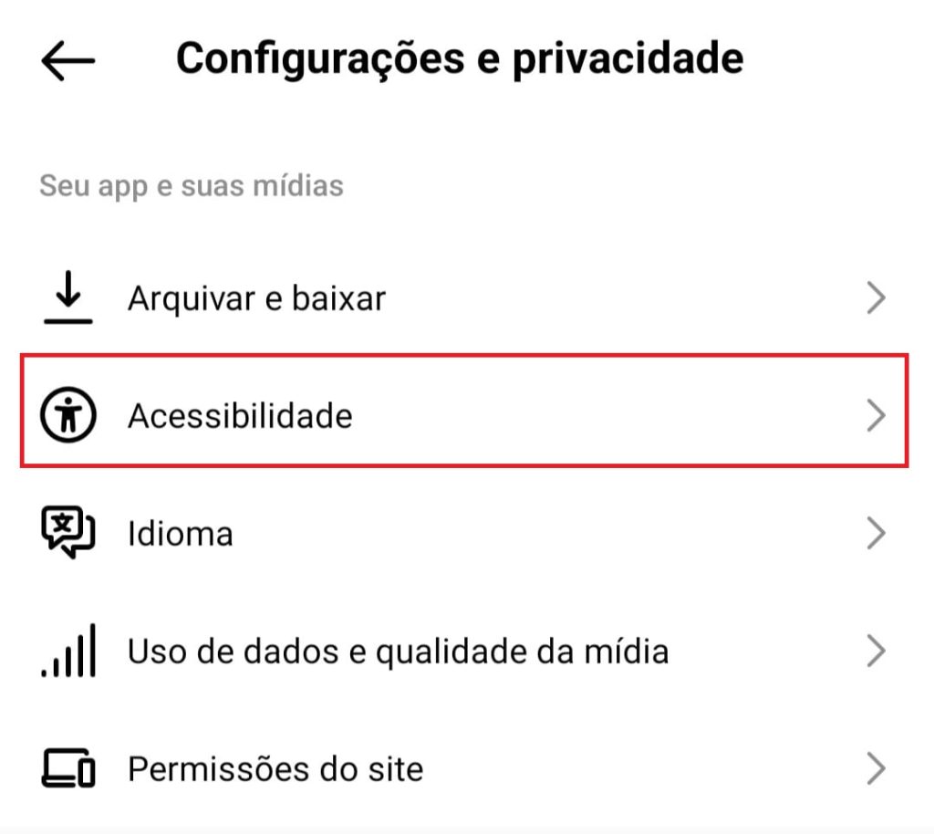 como deixar o Instagram no modo escuro no Android passo 3.1