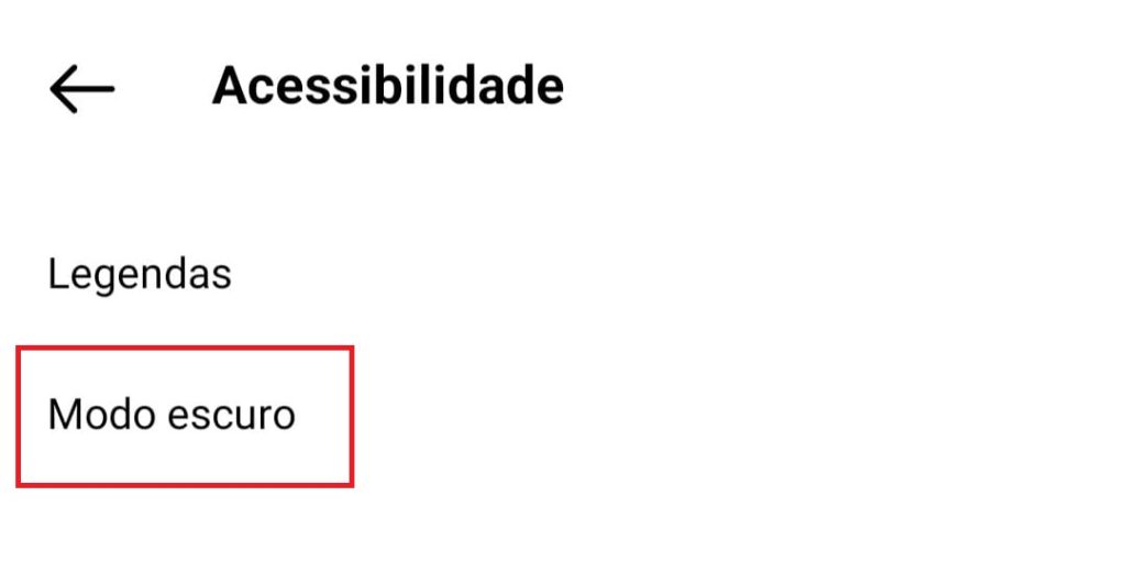 como deixar o Instagram no modo escuro no Android passo 3.2