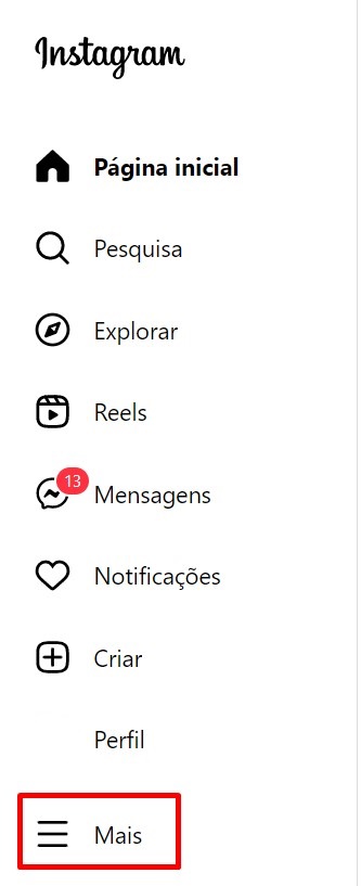 como deixar o Instagram preto no PC passo 2