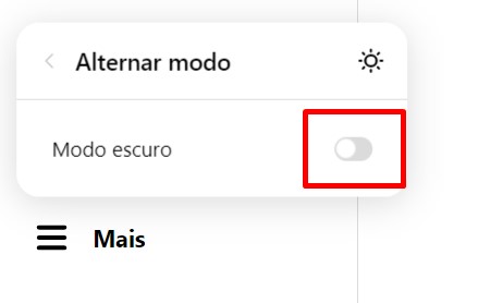 como deixar o Instagram preto no PC passo 3