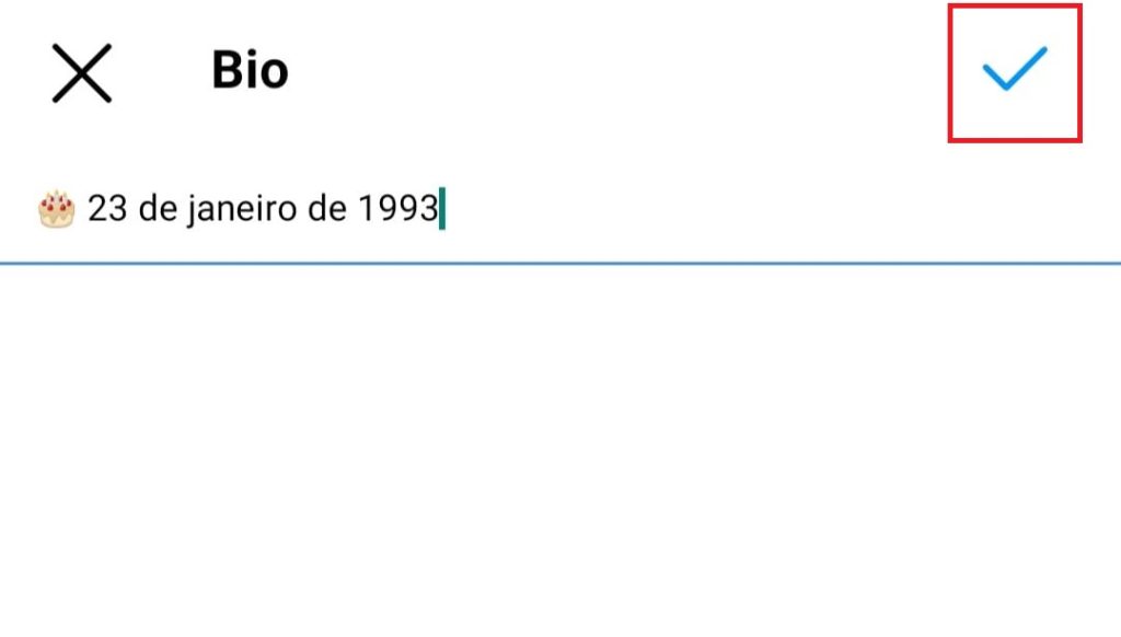 como colocar a idade na bio do Instagram passo 5