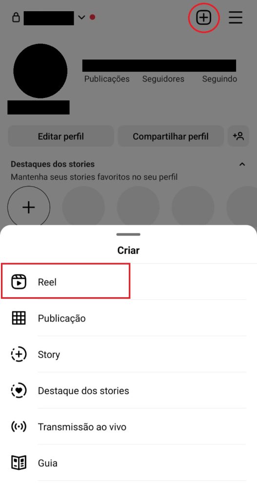 Como criar o efeito de explosão no Instagram passo 1