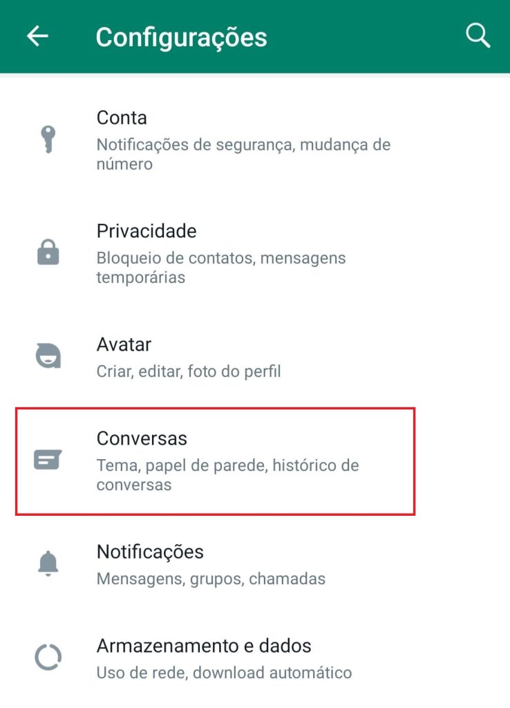 Como salvar seu histórico de conversas do WhatsApp no Android passo 3