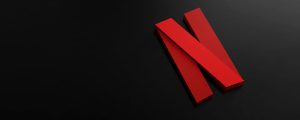 logo da Netflix sobre um fundo preto