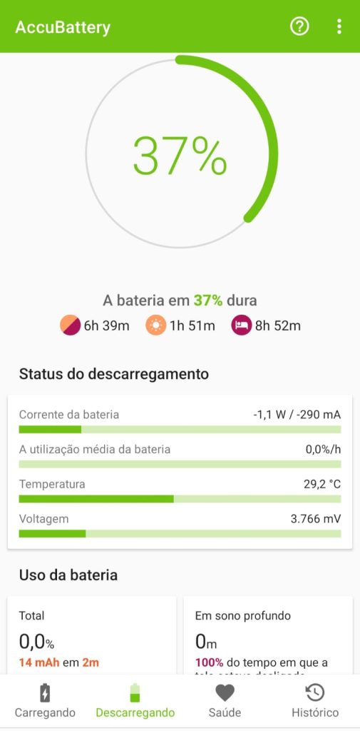 Como usar o Accu​Battery passo 4