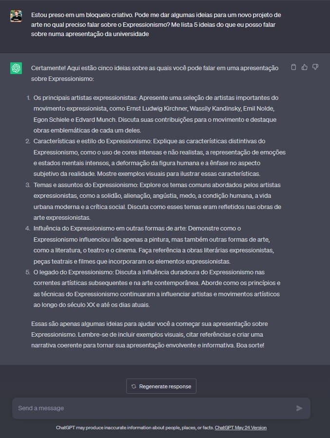 Como usar o ChatGPT para geração de ideias criativas