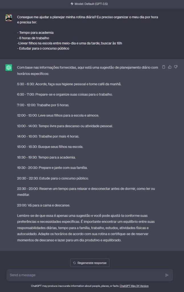 Como usar o ChatGPT para planejamento de tarefas diárias