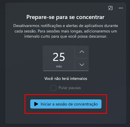 Como ativar o Modo Foco no Windows pelo relógio passo 4