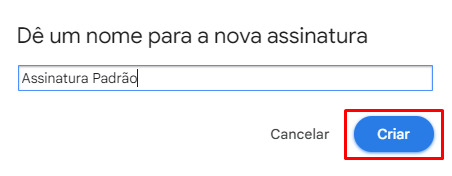 Como criar uma assinatura no Gmail pelo computador passo 4