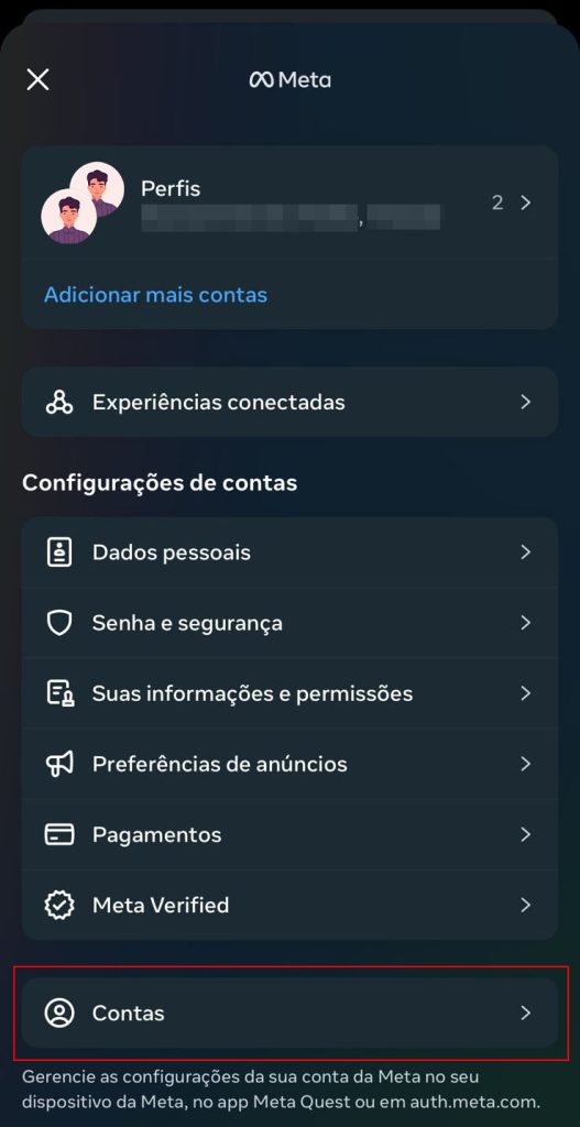 como desconectar o Instagram do Facebook passo 6