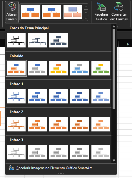 Como criar um organograma no Excel passo 8