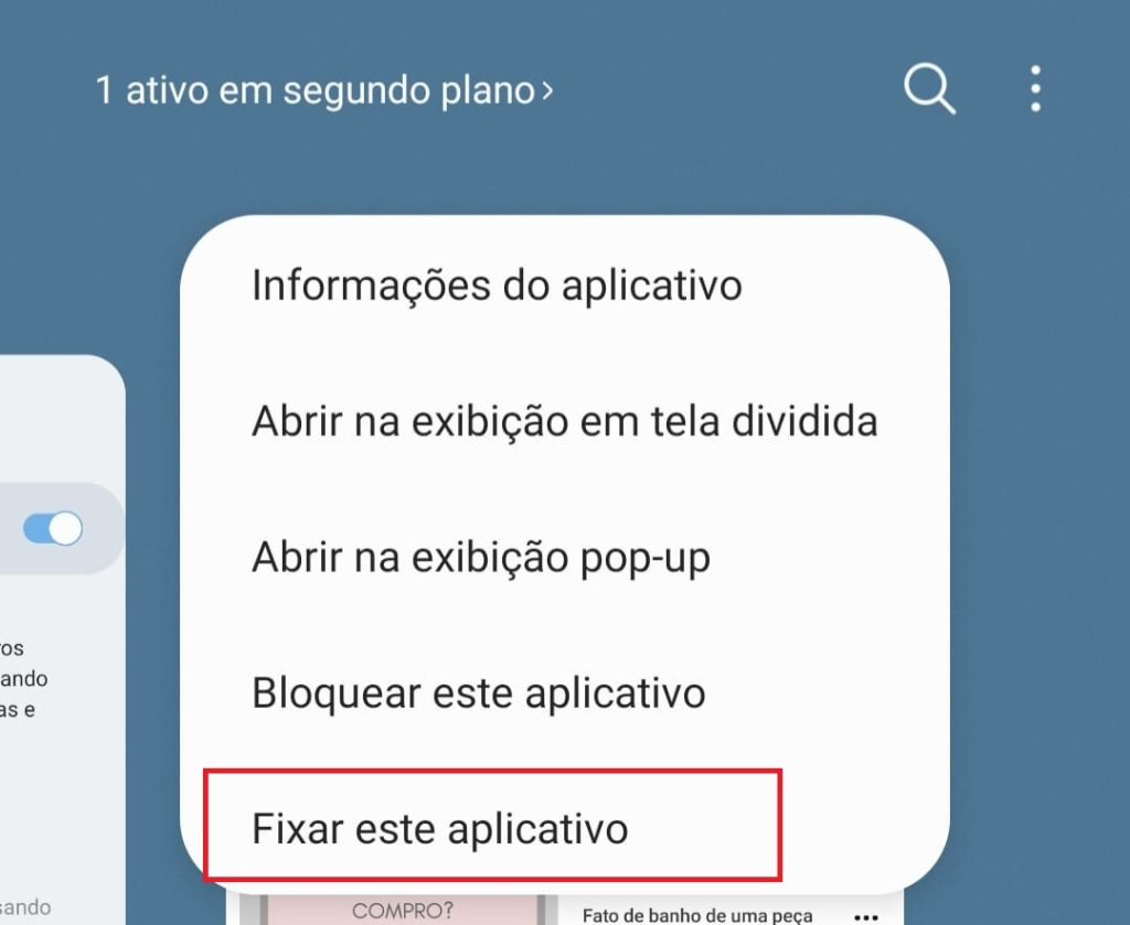 Como fixar aplicativos na tela passo 7