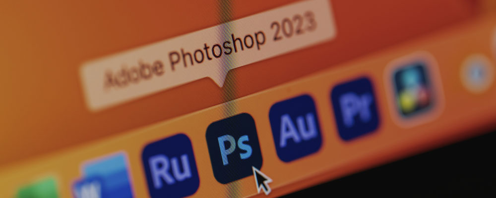 ícone do Photoshop na barra de tarefas de um computador