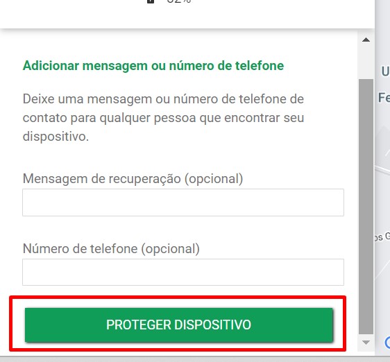 Como bloquear um celular pelo Encontre Meu Dispositivo passo 4