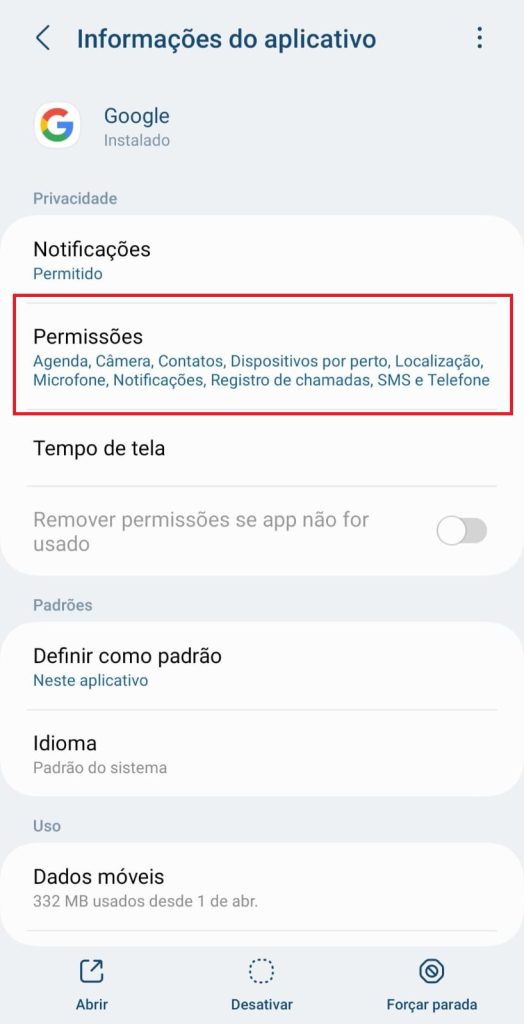 Como controlar as permissões de aplicativos passo 3