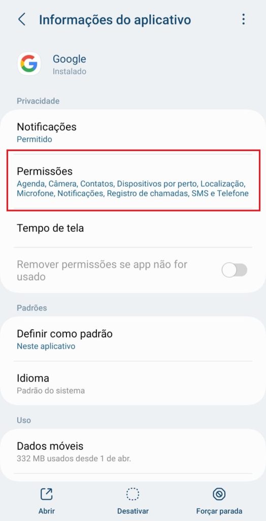 Como controlar as permissões de aplicativos passo 3