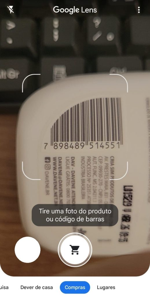 Escaneando QR Codes e códigos de barras passo 2