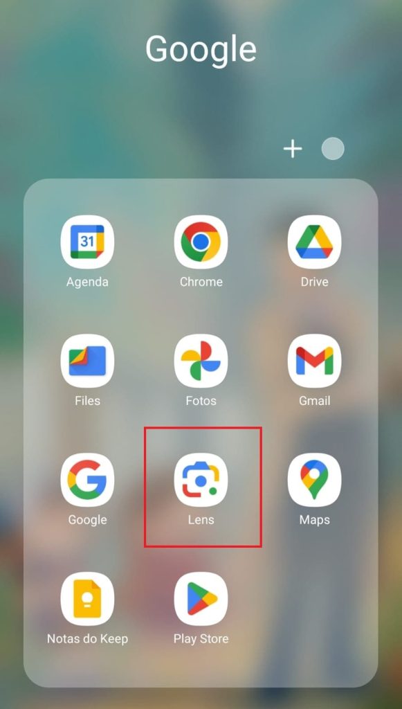 Como usar o Google Lens passo 2