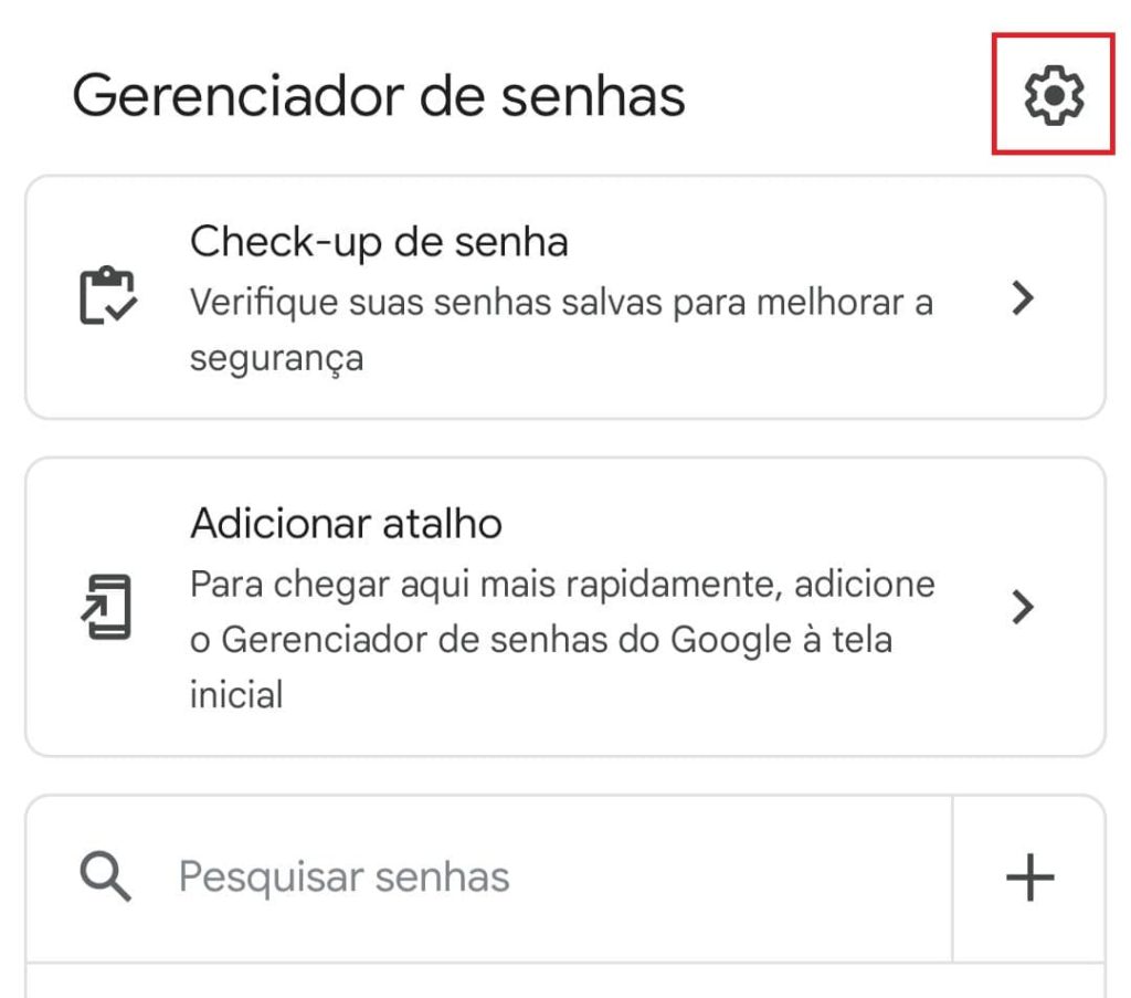 Como exportar os dados de senhas do Google passo 1