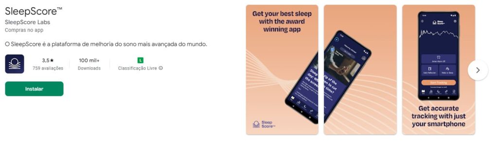 SleepScore, aplicativo para monitorar a qualidade do sono