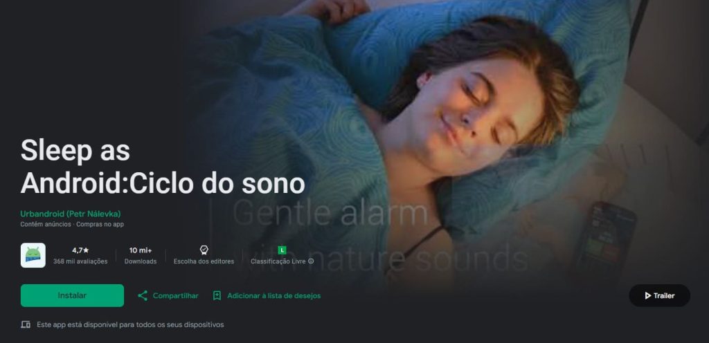 Sleep as Android: Ciclo do Sono, aplicativo para monitorar a qualidade do sono