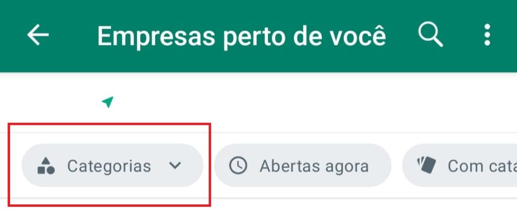 Como encontrar empresas próximas a você pelo WhatsApp passo 4.1