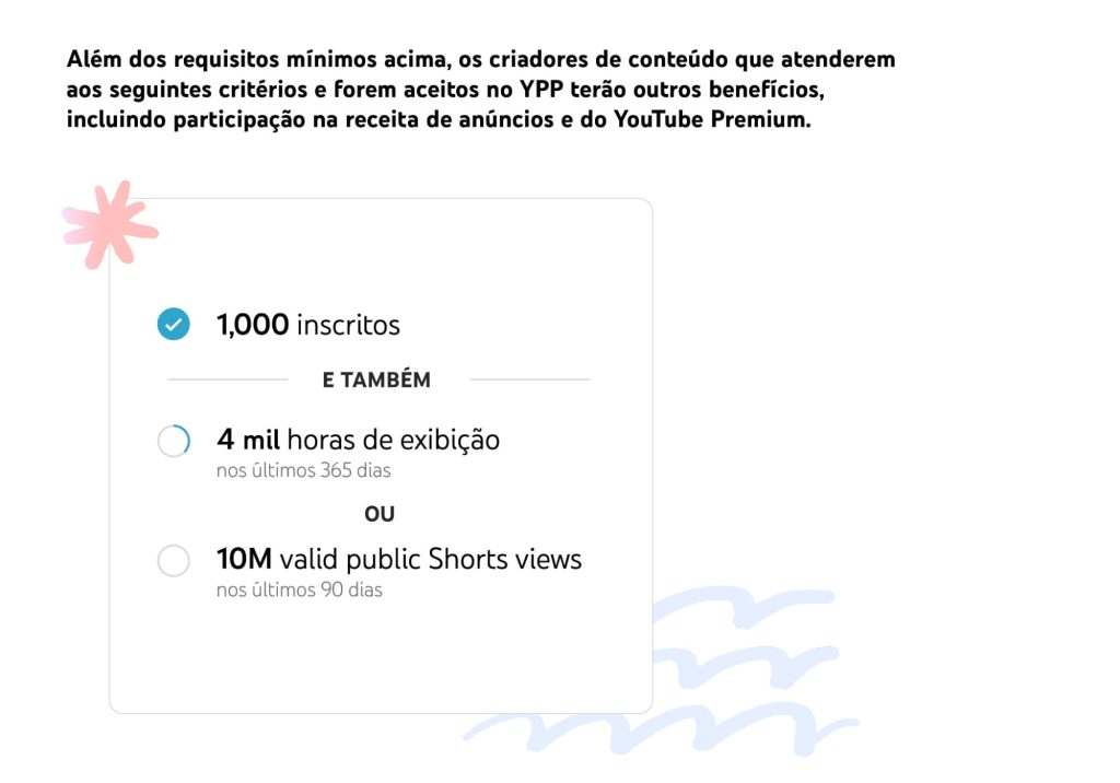 Critérios para a monetização de vídeos do Shorts