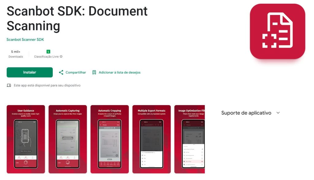 Scanbot SDK: Document Scanning, app de produtividade