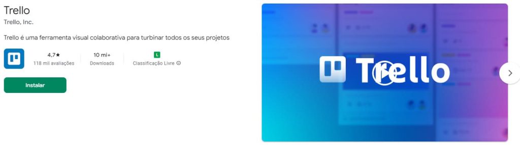 Trello, app de organização pessoal