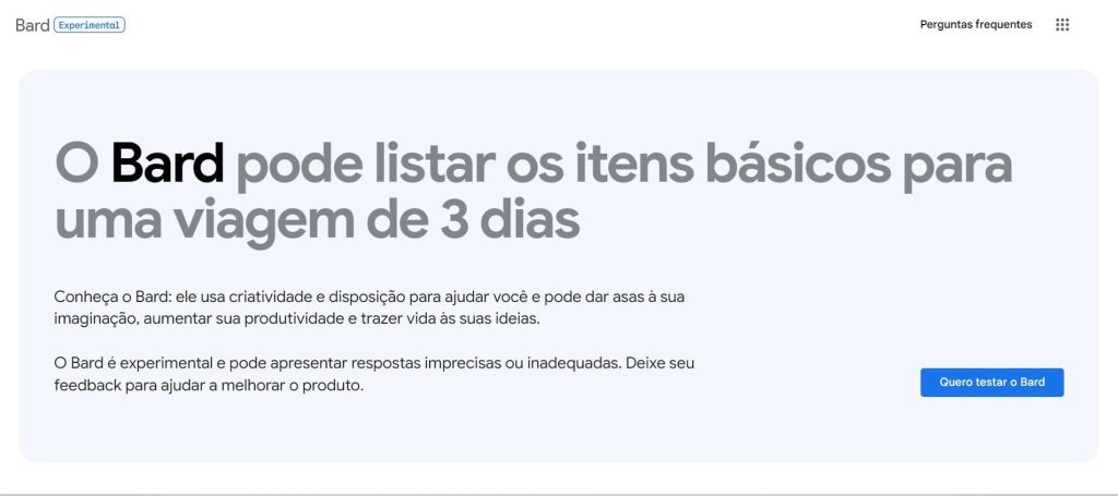 como usar o Google Bard passo 1