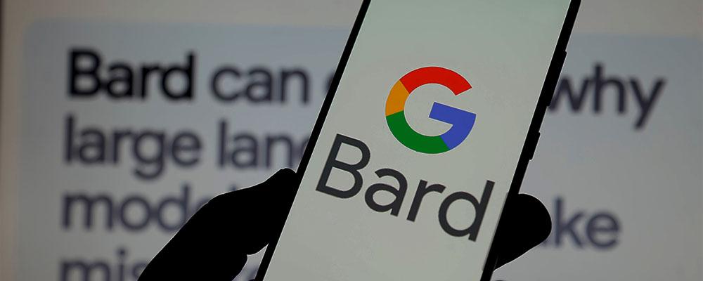 celular com o Google Bard aberto