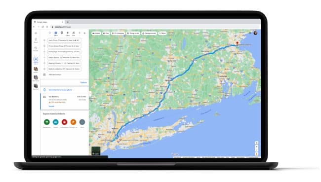 recurso "Recentes" no Google Maps para desktop