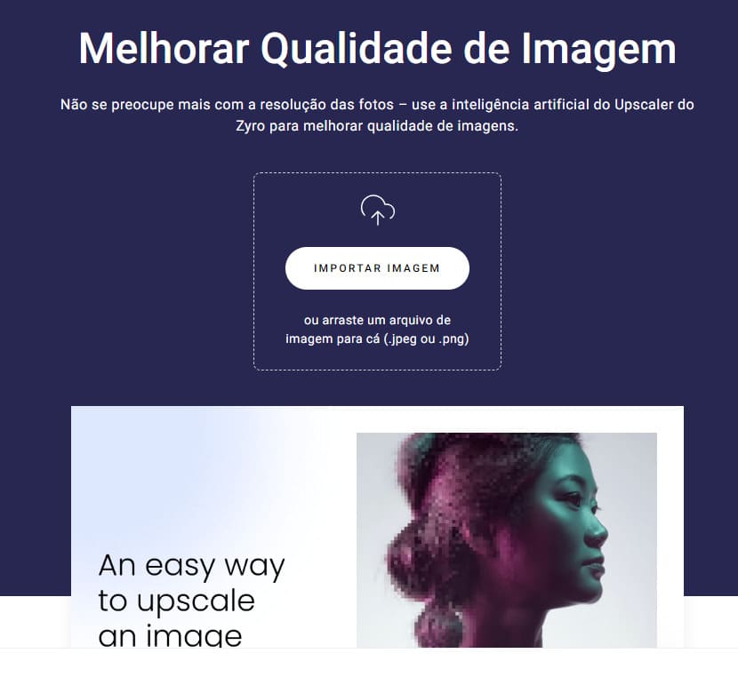 Zyro, aplicativo para melhorar a qualidade de imagens