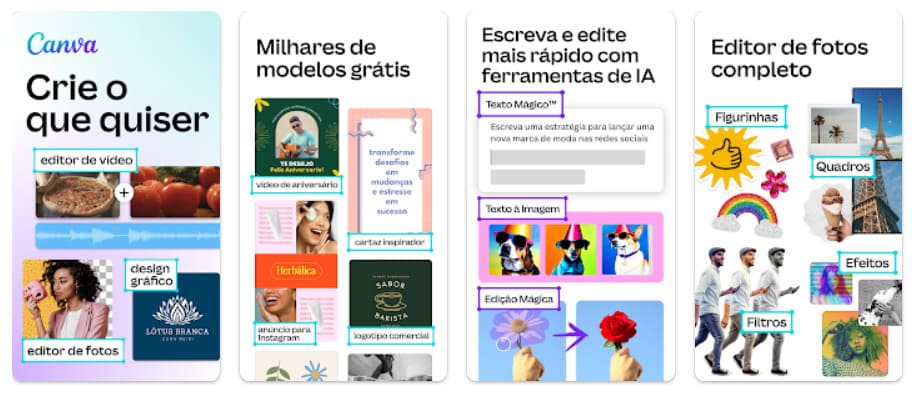 Canva, aplicativo para melhorar a qualidade de fotos