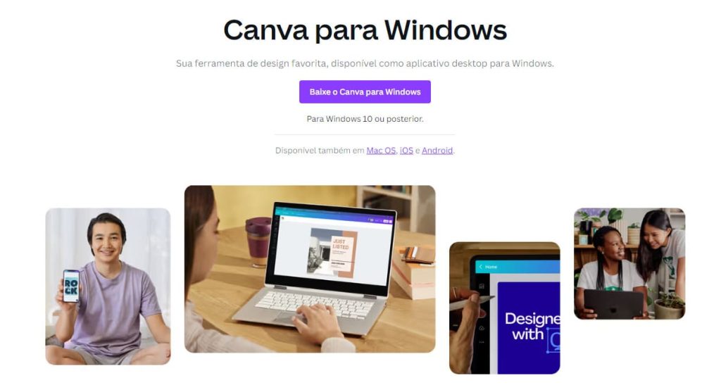 Como instalar o Canva no seu PC passo 1