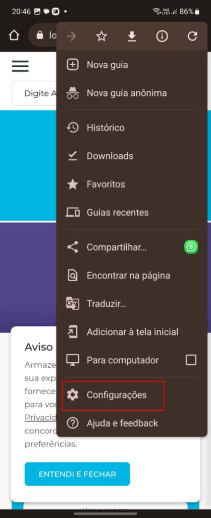 Como acessar suas senhas do Google no Android passo 2