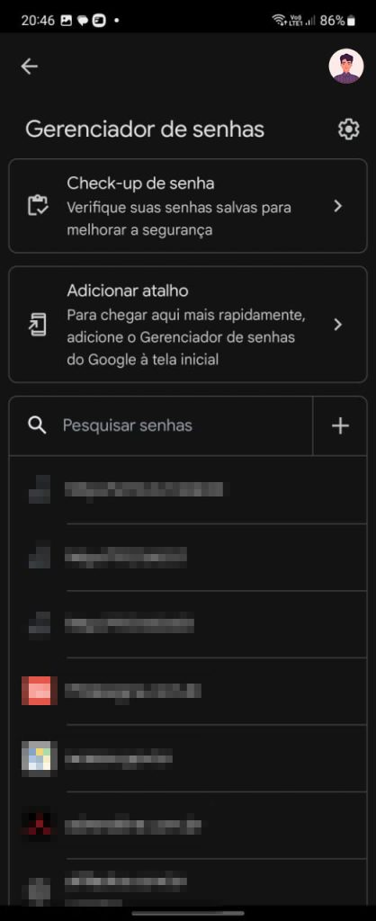 Como acessar suas senhas do Google no Android passo 3