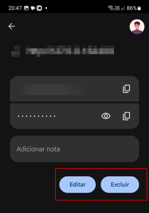 Como acessar suas senhas do Google no Android passo 4