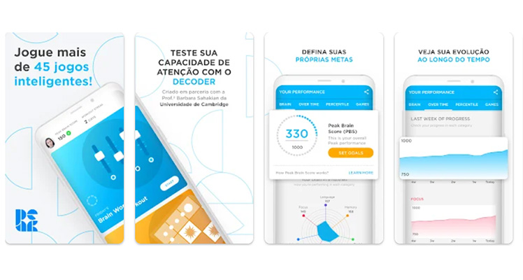 Peak - Treinamento Cerebral, app para ajudar nos estudos