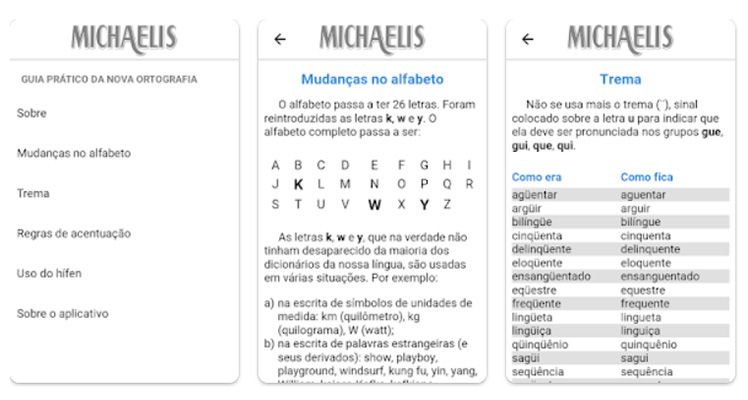 Michaelis Guia Prático da Nova Ortografia, app para ajudar nos estudos