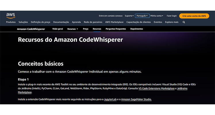 Amazon Codewhisperer, chatbot alternativo ao ChatGPT