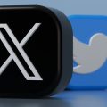 logo do X se sobrepondo ao logo do Twitter