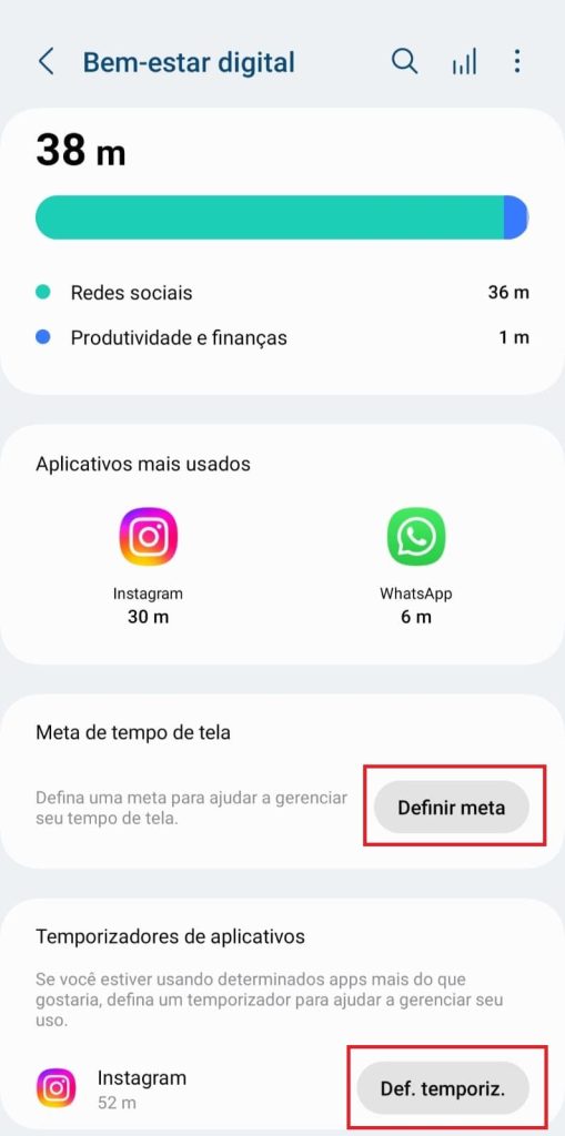 como usar o Bem-estar Digital para gerenciar notificações