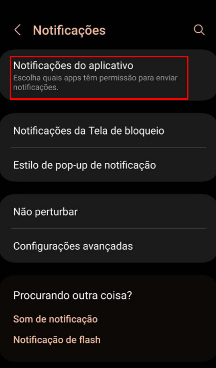 como desativar notificações de aplicativos passo 2