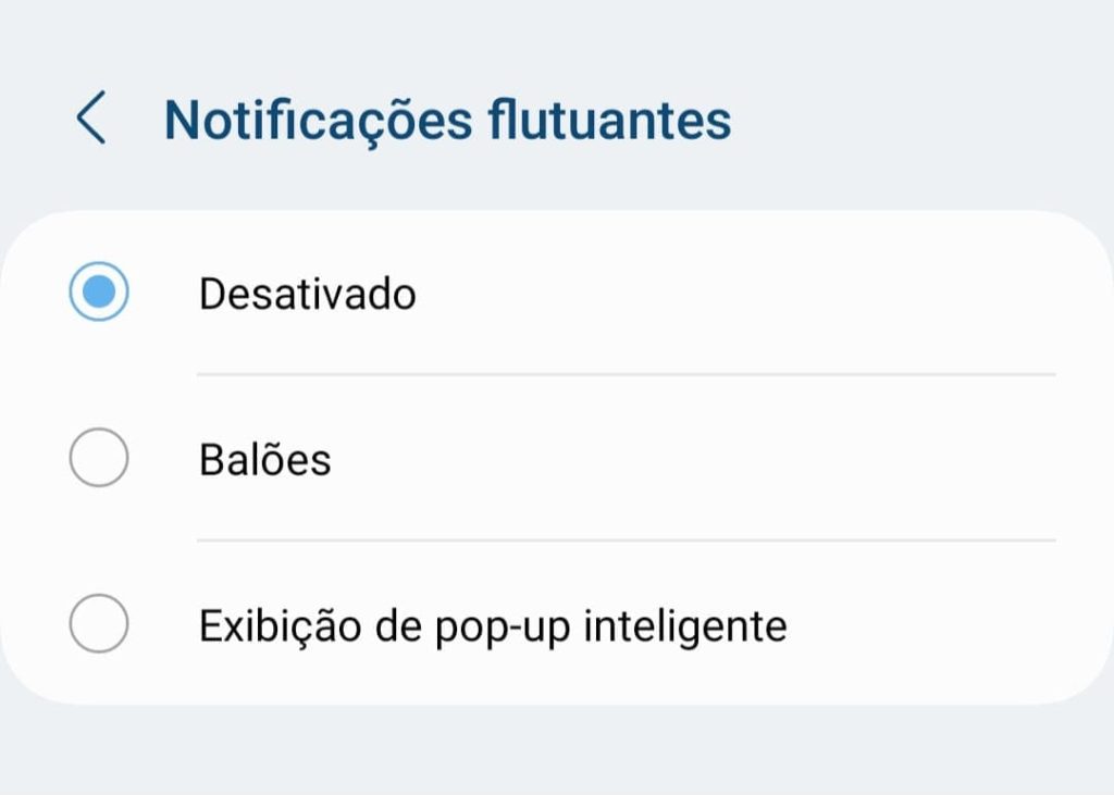 como gerenciar notificações flutuantes