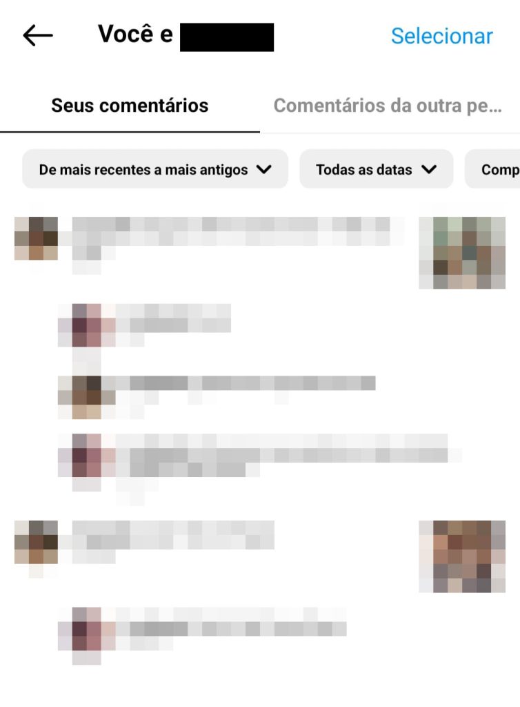 Como compartilhar atividades entre perfis no Instagram passo 5