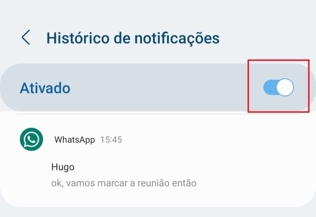 Como fazer para ver as mensagens apagadas no WhatsApp passo 5