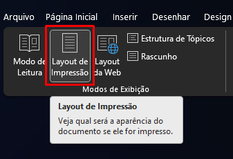 usando a visualização de Layout de Impressão para excluir páginas em branco